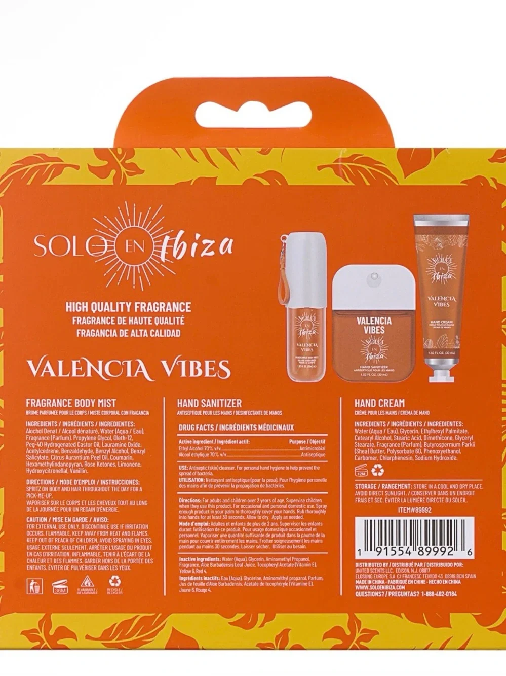 Solo en Ibiza Gift set “Valencia vibes “NWT